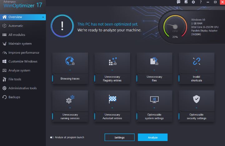 Aplikasi Cleaner For PC Ashampoo Win Optimizer