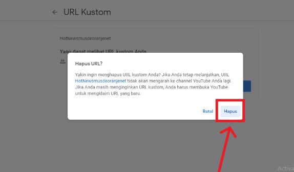 Cara Menghapus Custom URL Youtube